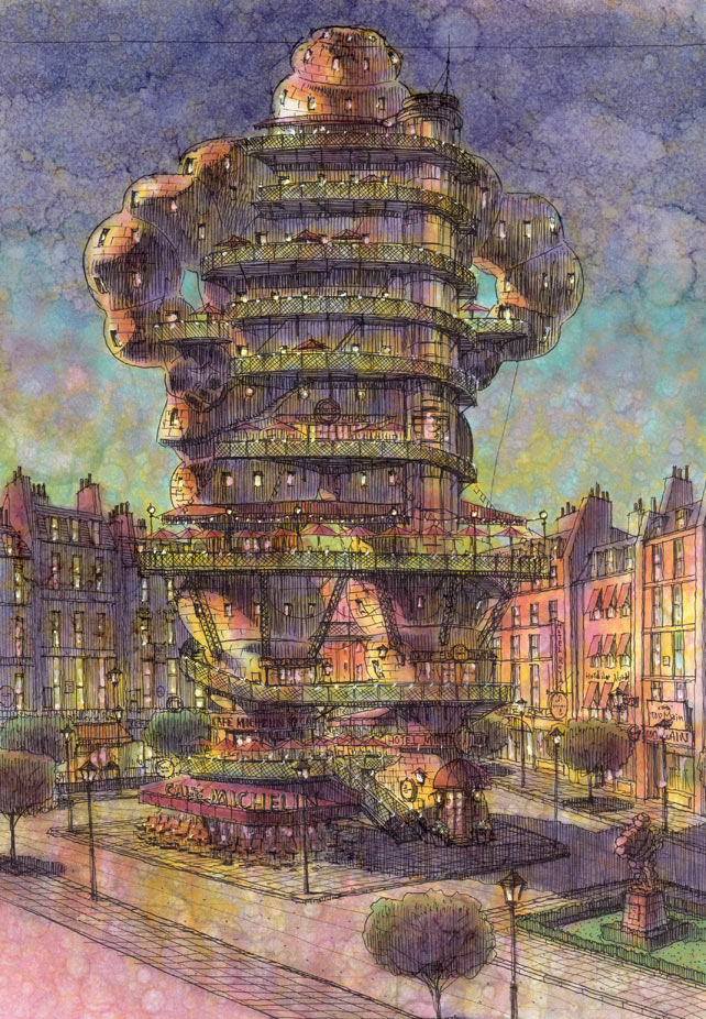 Juxtapoz Magazine - Bonsai Treehouses and other Sculptures by